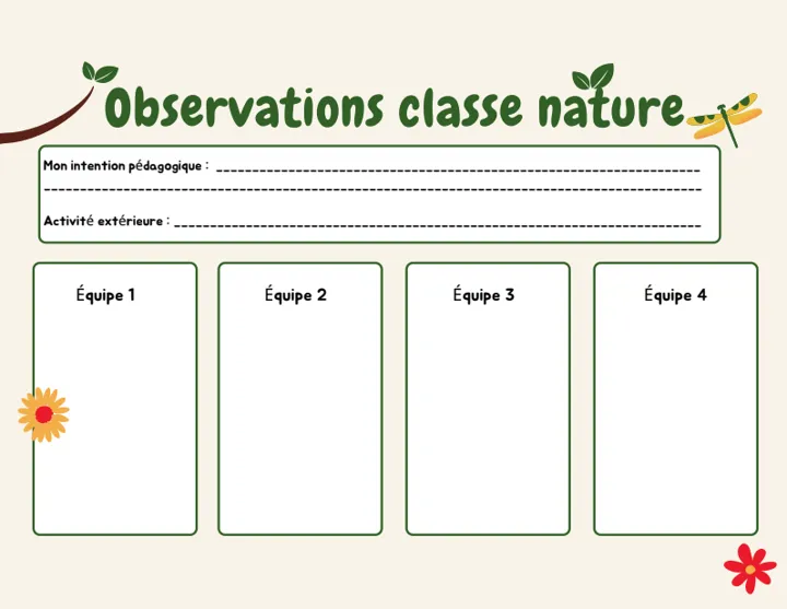 Grilles d'observation